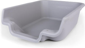 PuppyGoHere Dog Litter Box, Misty Gray Color, Extra Large Size, Durable & Pet Safe Puppy Litter Box, Indoor Open Top Entry Dog L
