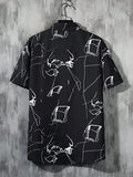 Lookmark Casual Cotton Blend Shirt For Men Shirt For Men(Shirt 44-S) Black