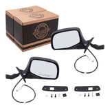 Driver and Passenger Power Side View Mirrors Black & Chrome Replacement for 1992-1996 F150 Pickup Truck F7TZ17682BAA F7TZ17683BA