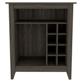 Tuhome Essential Bar Cabinet, One Open Shelf, Six Built-In Wine Rack, One Drawer -Espresso