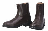 TuffRider Ladies Starter Front Zip Paddock Boots | Durable, Easy to Clean Water-Resistant Horse Riding Boots for Women - Mocha -