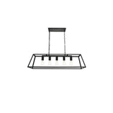 Living District Indoor Modern Home Decorative Bright Ceiling Resolute 5 Light Black Pendant
