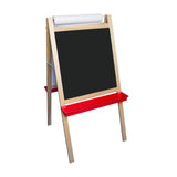 Crestline Products Deluxe Magnetic Paper Roll Easel, Dry Erase/Black Chalkboard