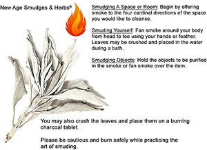 (Pack of 3)-New Age Smudges & Herbs -Premium California White Sage Incense 4 Inches Long. Home Cleansing Incense,Fragrance,Medit