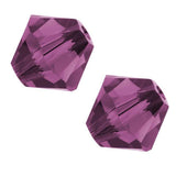 50pcs Adabele Austrian 10mm Faceted Bicone Crystal Beads Amethyst Compatible with Swarovski Crystals 5301/5328