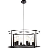 Elegant Lighting Living District Agnys 6 Lights Pendant In Black