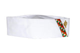 Mikoniko Uttarakhand Pahadi Topi/Cap,Brahmakamal Uttarakhand Topi, Himachali Cap (White Cotton)