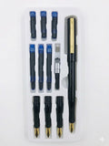 Chrome Calligraphy Pen Set With 4 Nib Kit with 6 Ink Cartridges, Premium Fountain Pen for Beginners & Pros, Perfect for Hand Let