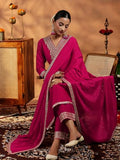 Libas Women'S Silk Blend Kurta Set (485760R Pink L