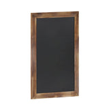 Flash Furniture Canterbury Wall Mount Magnetic Chalkboard Sign - Torched Wood Finish - 20 x 30 - Vertical or Horizontal Hanging 