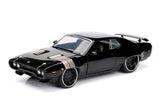 Jada Toys Fast & Furious 1:24 Doms Plymouth GTX Diecast Car, Toys for Kids and Adults, Black, Standard