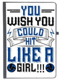 Udnag Ruled Notebook Diary Girl | You Wish You Could Hit Like A Girl!!!!!!, [A5 80Pages 80Gsm]