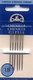 DMC 176818 Chenille Hand Needles, 6Pack, Size 18, Blue