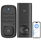 TCL Smart Lock D1, Fingerprint Keyless Entry Front Smart Door Lock with Keypad Deadbolt, Built-in WiFi, Works with Alexa, Easy I