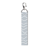Isee 360 White Lines Lanyard Bag Tag With Swivel Lobster For Gift Luggage Bags Backpack Laptop Bags Students Workers Travelers L