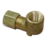 Jones Stephens C74078LF Lead Free3/8 x 1/2 90 degree Brass Compression x Female Elbow, Small