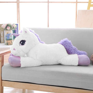 Lanmore 24 Big Unicorn Stuffed Animal Plush Toy, Giant Animal Plush Pillow Unicorn Body Pillow for Girls Kids, Soft Hugging Pi