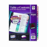 Ready Index Contemporary Table of Contents Divider (15 Tabs) [Set of 2]