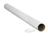 Aviditi White Mailing Tubes with Caps, 3 x 9, Pack of 24, for Shipping, Storing, Mailing, and Protecting Documents, Blueprints