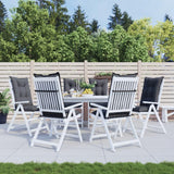 Vidaxl 6 Piece Anthracite Chair Cushion Set 47.2' X 19.7' X 2.8' - Highback Cushion For Outdoor Garden, Patio Furniture, Indoor Use With Soft Pp Hollow Fiber Filling, Non-Slip Design,Cushions
