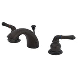 Kingston Brass Gkb955 Magellan Mini Widespread Lavatory Faucet With Retail Pop-Up, Oil Rubbed Bronze