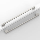 Coinkoly 10 Pack Modern Brushed Satin Nickel T-Shaped Cabinet Pulls, 11-1/3 (288mm) Hole Center, Zinc Alloy, Anti Corrosion, Rus