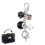 SANNIDHI Bag Charm 8 Ball Dice Charm Keychain Aesthetic Handbag Accessory