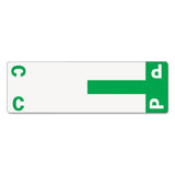 Smead 67154 AlphaZ ColorCoded First Letter Name Labels, C & P, Dark Green, 100/pack