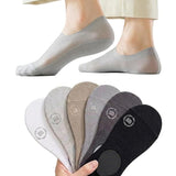 Lumevo Invisible No Show Socks Pack Of 3 For Men | AntiSlip Silicone Grip Loafer Socks | Breathable Cotton Mesh Low Cut Liner S