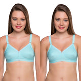 Trylo Sarita Bra Combo-36-Seagreen-C-Cup - Pack Of-2,SEAGREEN,36,B0F1N7ZV9C