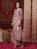 Gosriki Women'S Rayon Blend Anarkali Printed Kurta With Palazzo (Marco Purple-Vks01-Gs_S_Purple_Small),Purple,,B0DRNQJ311