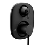 Moen Align Matte Black Moentrol 3Function Diverter Transfer Valve Trim Kit, Bathroom Double Shower Handle, Valve Required, T329