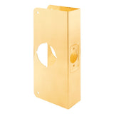 PrimeLine U 9541 Brass Lock and Door Reinforcement Plate for 13/4 In. Thick Doors, Brass Finish (Single Pack)