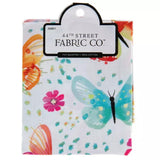 Fat Quarter 100% Cotton for Sewing Crafts - 18 x 21 Inches (Colorful Butterflies)