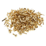 MERISHOPP 4x200 Pieces Metal Round Head Brads Paper Craft Scrapbook Fasteners Gold