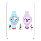 Spiky Analog Watch For Kids Combo (Purple & Blue) | 3D Cartoon | 7 Multicolor Led Luminous Lights With Silicone Strap | Unisex B