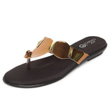 Ortho Joy Fancy Doctor Slippers | Soft And Stylish Chappal For Women | Comfortable Flat Sandals For Women Stylish,Beige,4,B09VT3967B
