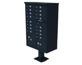 Qualarc, Inc. 1570 16 Door Cluster Box Unit (CBU) in Black Color for Tall pedestal Stucco Columns CBU-16-BL