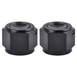 EVIL ENERGY 12AN Flare Cap Block off Fitting Plug Black 2PCS