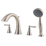 Pfister LG64GLK Saxton 2-Handle Complete Roman Tub Trim with Handheld Shower, Brushed Nickel