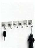 EDMILE Self Adhesive Towel Hooks, Waterproof Rustproof Stainless Steel Sticky Wall Hooks, No Damage for Bathroom Kitchen Shower 