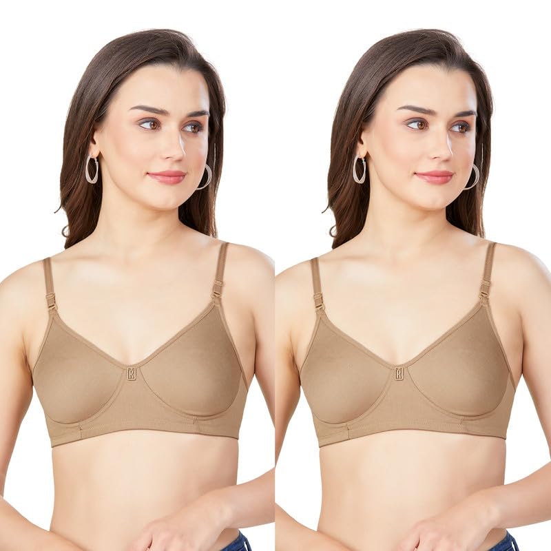 Teen 16 Combo Bra-38-Nude-C-Cup - Pack Of-2,NUDE,38,B0F194PQB1