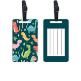 Nutcase Designer Luggage Travel Baggage Tags Single Tag With Name Card Inside Sweet Dinosaurs