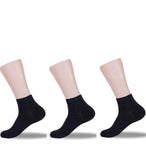 The Baby Company Kids Unisex Cotton School Socks (Ankle Length) Black Color (Pack Of 3) (810 Years)