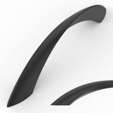 Amerdeco 10 Pack Matte Black 3.75 Inch(96mm) Hole Centers Kitchen Arch Twisted Cabinet Pulls Cabinet Hardware Kitchen Handles fo