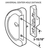 ALLYWASAI Patio Sliding Door Handle Set with Mortise Lock, Key Cylinder and Keeper, Replacement Handle Lock Set Fits Door Thickn