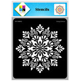 SWAGSTATION Reusable DIY Mandala Pattern Large Size Stencils (12x12) Decorative Reusable Mandala Stencils for Art & Craft