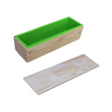 HEAVENGLOW Rectangular Silicone Mould Wooden Box Silicone Soap Loaf Mould for DIY Craft Green|Soap Molds|Crafts