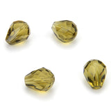 50pcs Adabele Austrian 8mm Faceted Teardrop Crystal Beads Khaki Green Compatible with 5500 Swarovski Crystals Preciosa
