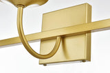 Living District Avani 3-Light Iron & Glass Bath Sconce In Black And Clear